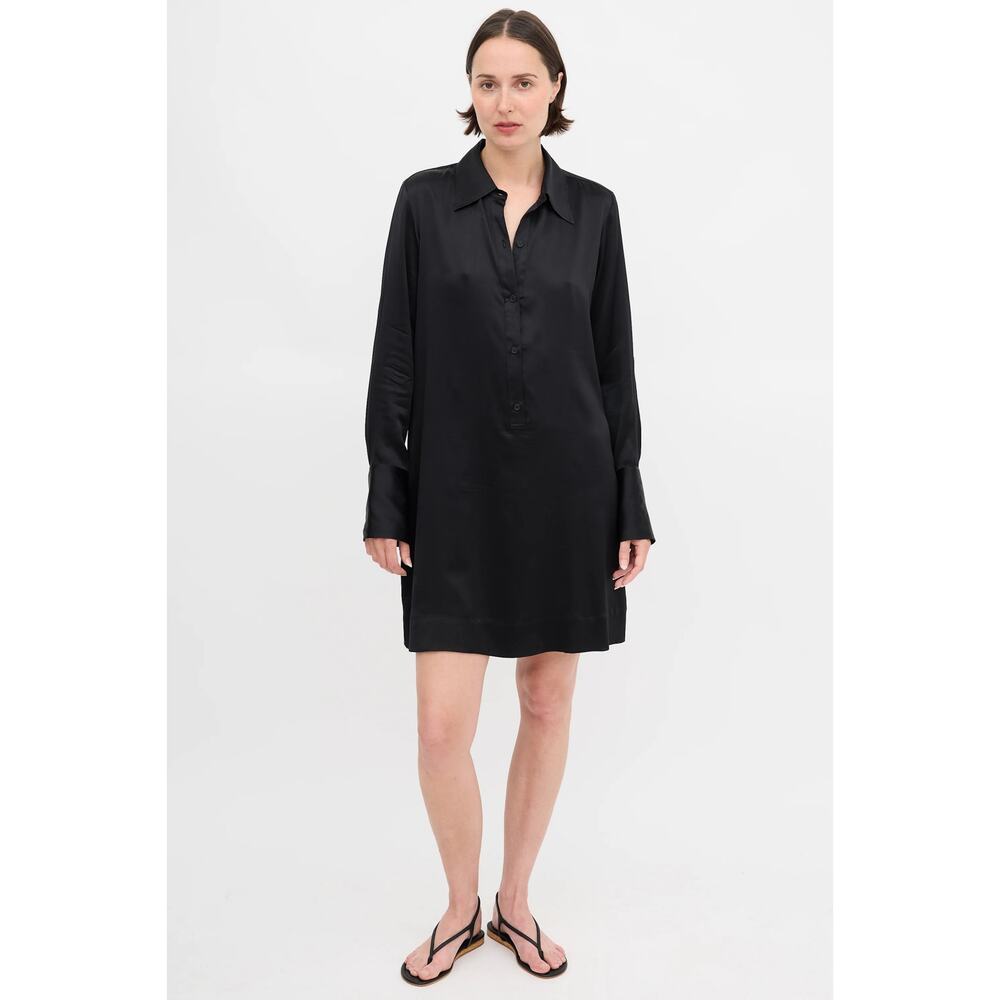 Nili Lotan Black Silk Eve Tunic Dress S